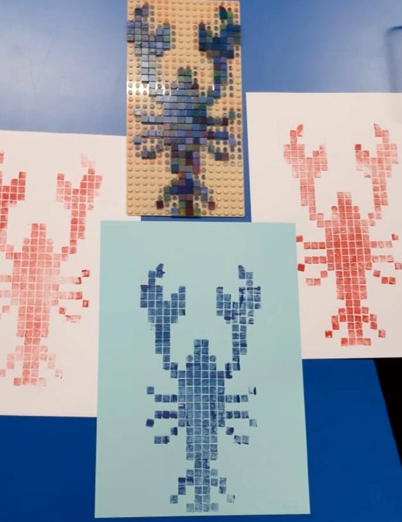 Lobster Lego Prints