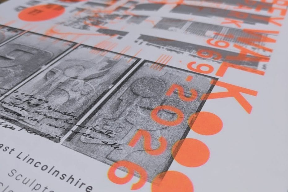 Abbey Walk Car Park Risograph Print